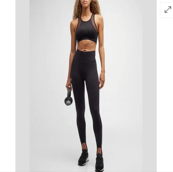 NWT $125 Terez TLC Stirrup Leggings In Jet Black Size Small - Picture 2 of 11